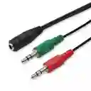 Adaptador Convertidor Plug 3.5 Audio Y Microfono 1 A 2
