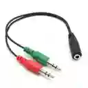 Adaptador Convertidor Plug 3.5 Audio Y Microfono 1 A 2