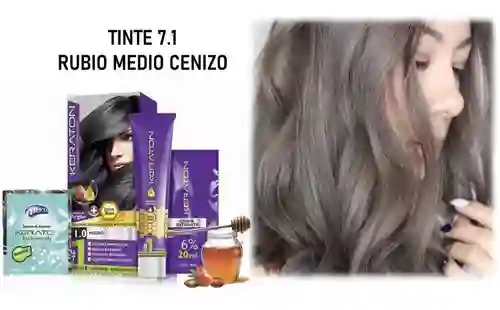 Tinte Keraton 7.1 Rubio Medio Cenizo