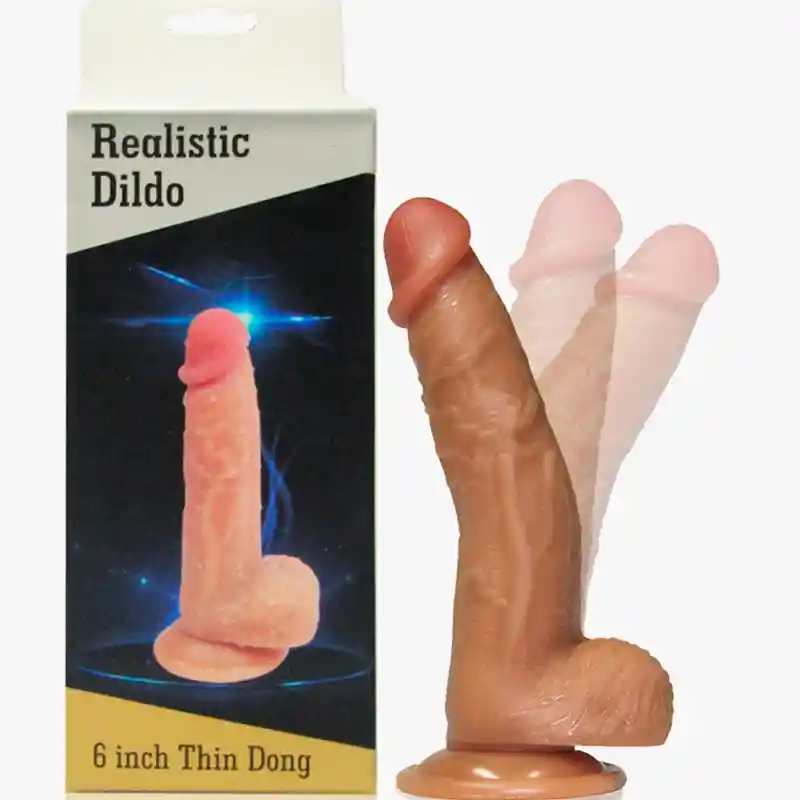 Realistic Dildo 6 Inch Thin Dong