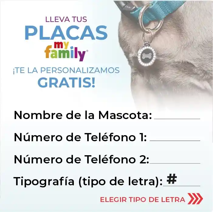 Placa Identificadora My Family Dalmata Friends