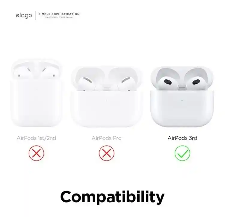 Estuche Para Airpods 3 De Silicona Con Arnes Elago Luminoso