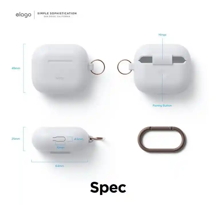 Estuche Para Airpods 3 De Silicona Con Arnes Elago Luminoso