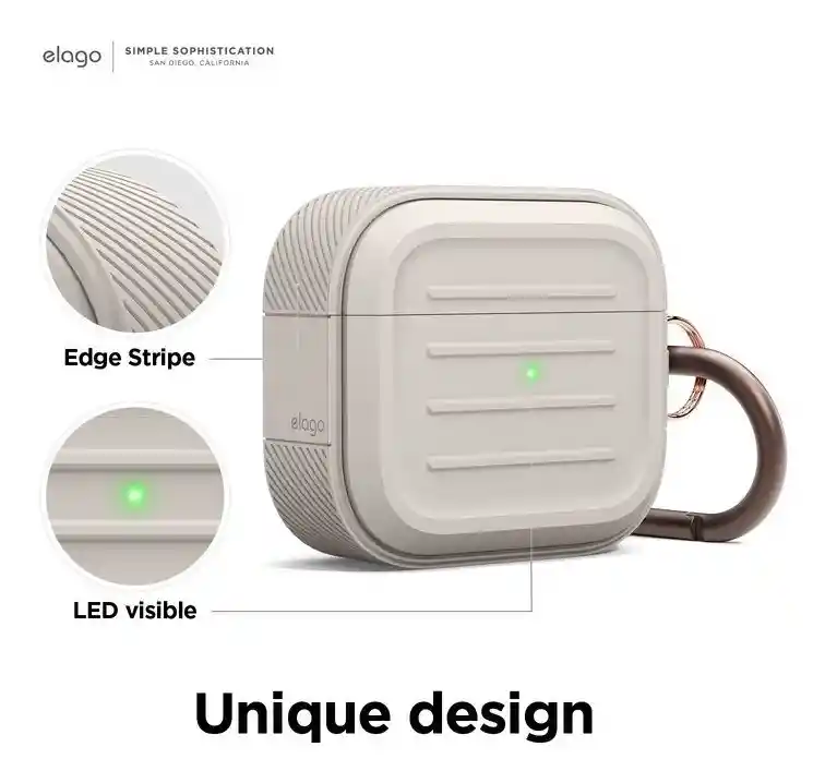 Estuche Para Airpods 3 Con Arnes Armor Elago En Stone