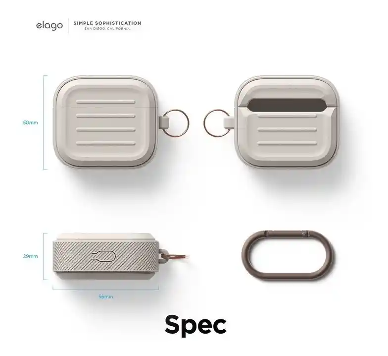 Estuche Para Airpods 3 Con Arnes Armor Elago En Stone