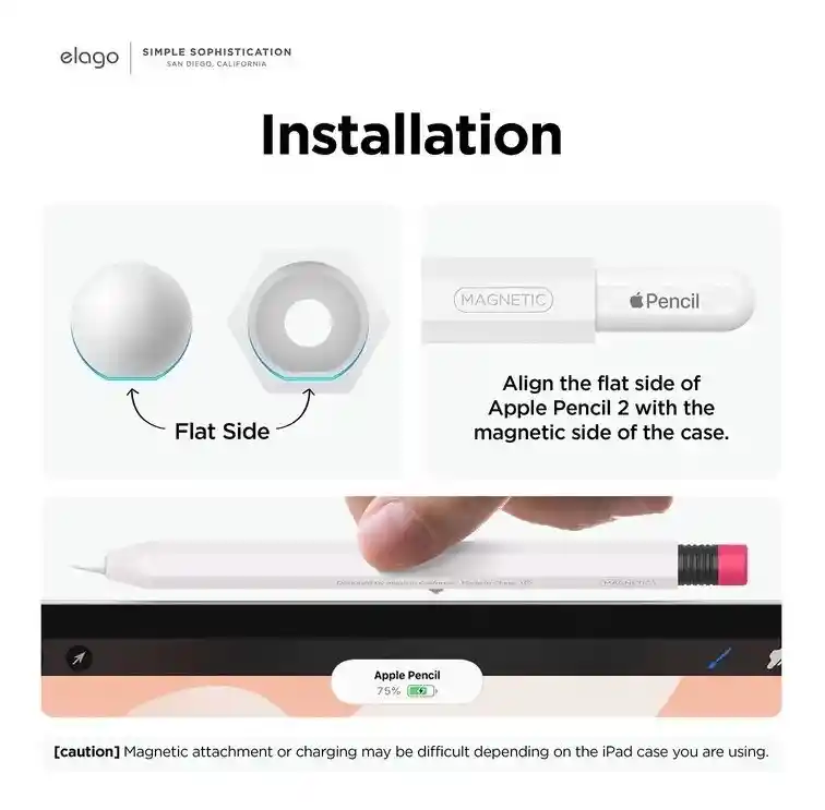 Elago Estuche Para Apple Pencil 2 Generación / Pro En Blanco