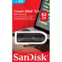 Sandisk Memoria Usb 3.0Cruzer Glide 64Gb, Diseno Retractil