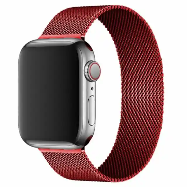 Correa Manilla Metálica Apple Watch 38mm -40mm -41mm /smartwatch *roja*