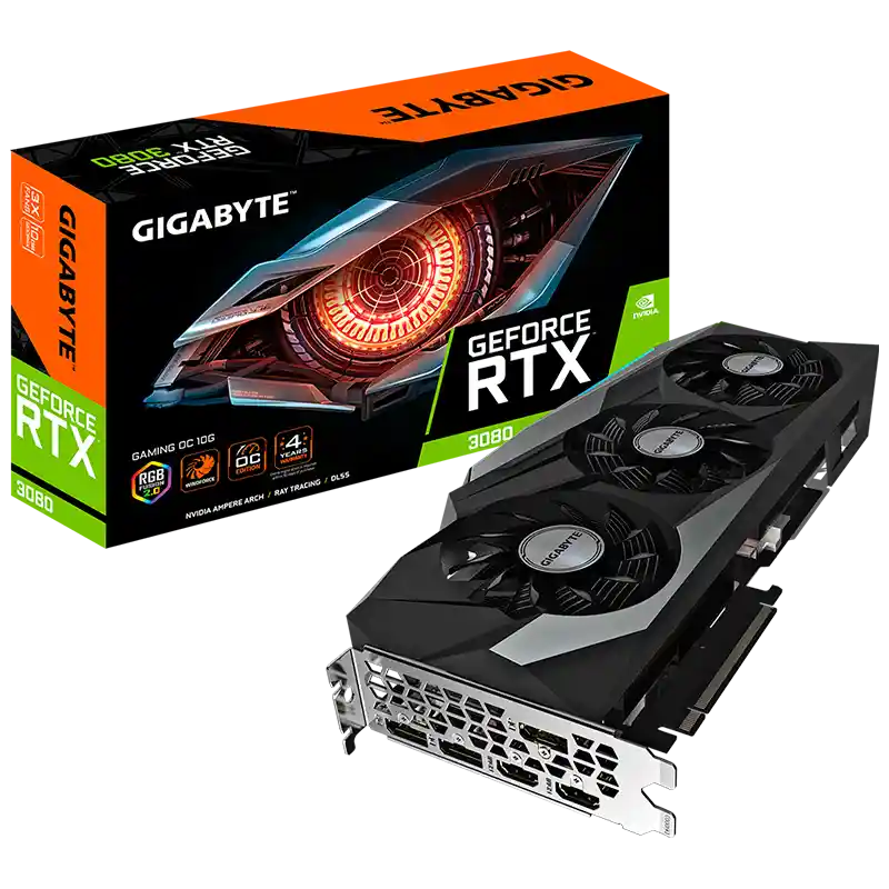 Gigabyte Tarjeta De Videogeforce Rtx 3080 Gaming Oc Gddr6X 10Gb