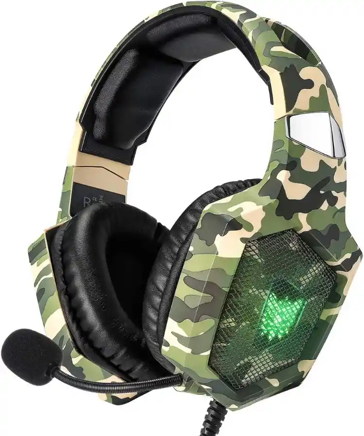 Rgb Combo Diadema Onikuma K8 Camuflada Verde + Teclado + Mouse + Pad Mouse