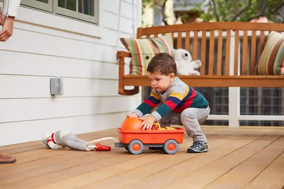 Juego Niños Carreta De Juguete Naranja Niñas