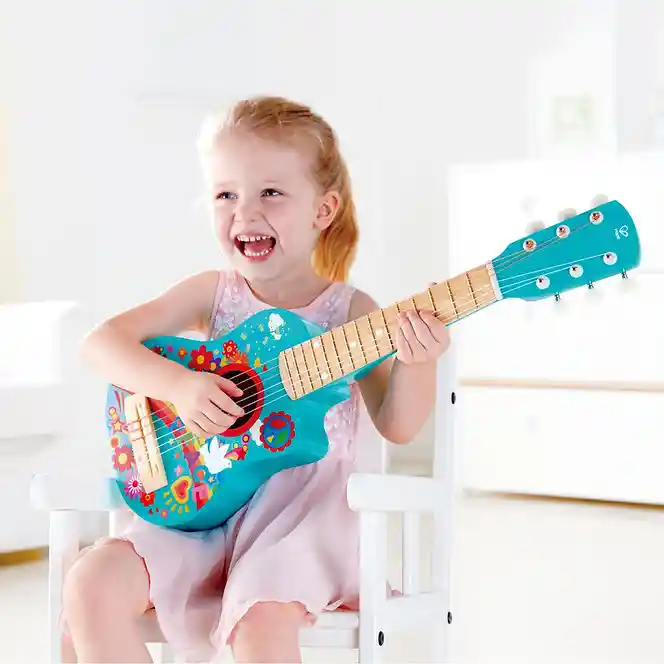 Guitarra Para Niñas Niños Instrumento Musical Azul