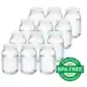 12 Frascos Envase Vidrio Almacenar Leche Materna 8 Oz