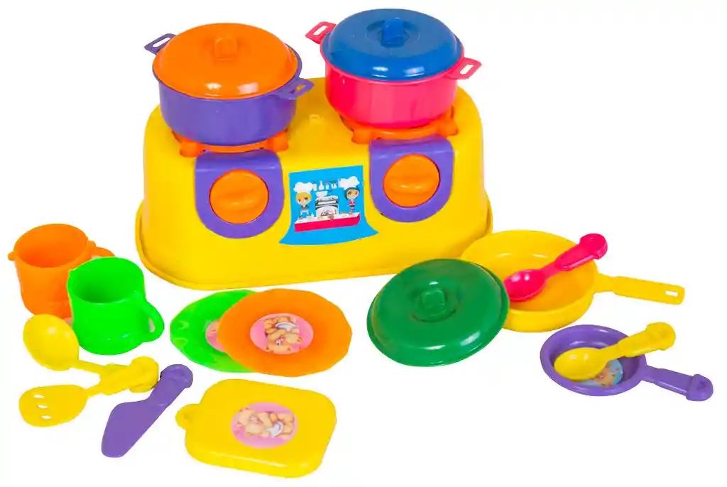 Cocina Estufa Pequeña Juguete + Accesorios Niñas.