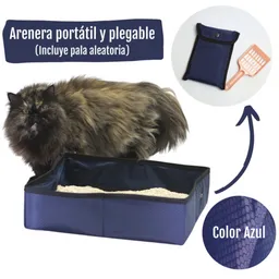 Arenera Peto Pet Plegable Y Portátil Azul (incluye Pala)