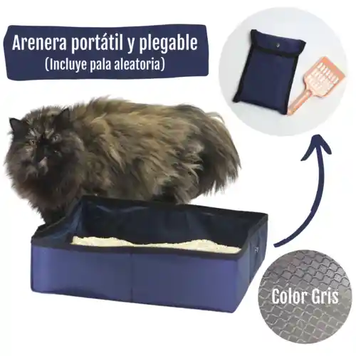 Arenera Peto Pet Plegable Y Portátil Gris (incluye Pala)