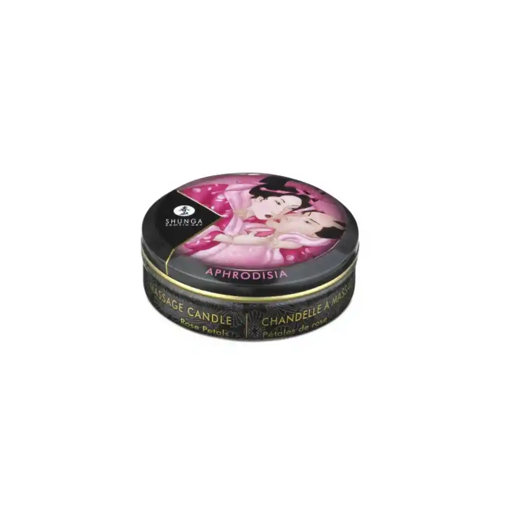 Shunga Vela Para Masaje Aroma Aphrodisia - Petalos De Rosa