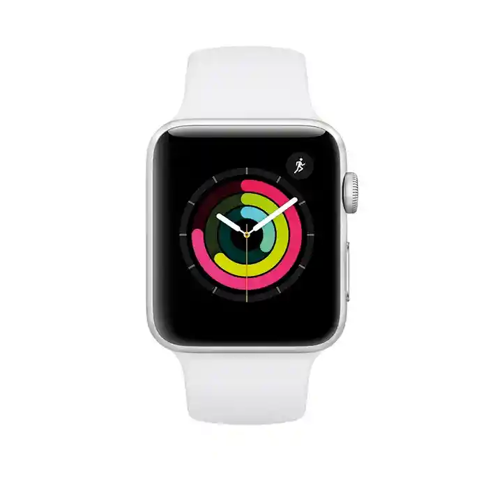 Apple watch Series 3 Gps, 42mm Silver Aluminium Case With White Sport Band