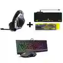 Rgb Diadema Onikuma K20 Camuflada Blanca + Pad Mouse+ Teclado + Mouse Usb.