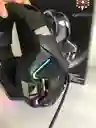 Diadema Onikuma K10pro Negra + Base + Pad Mouse Xl Con Luces