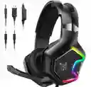 Diadema Onikuma K10pro Negra + Base + Pad Mouse Xl Con Luces