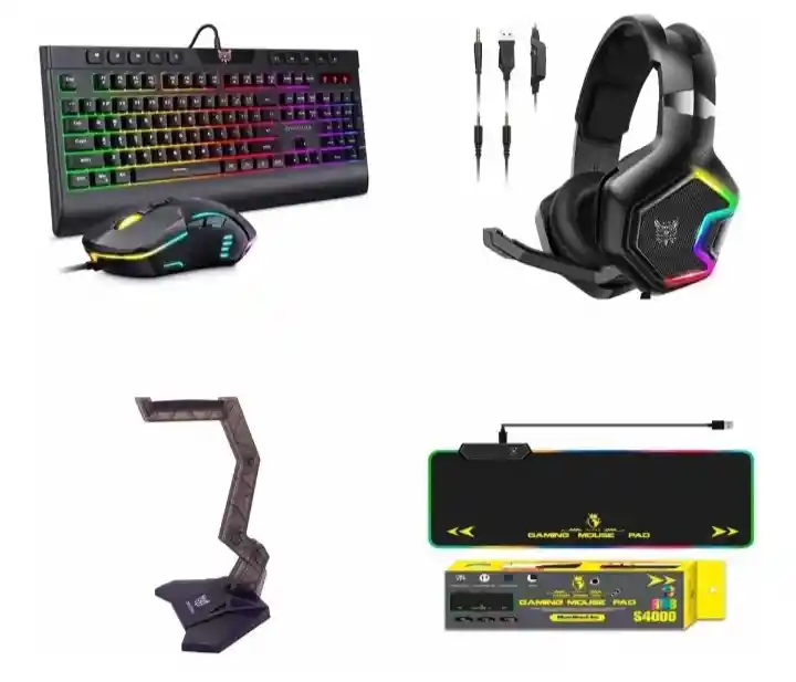 Rgb Diadema K10 Pro Onikuma + Teclado + Mouse + Pad Mouse Xl+ Base