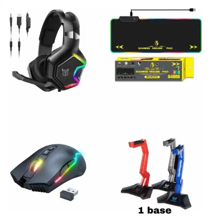 Diadema K10pro + Mouse Inalambrico + Base +pad Mouse Onikuma