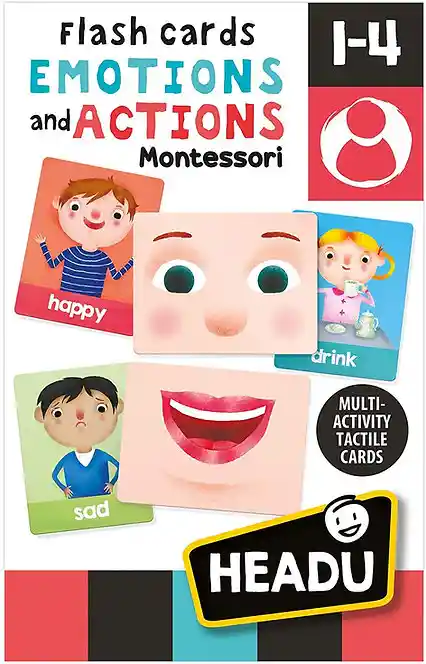 Montessori Flash Cards Emociones Y Acciones Didácticas Niños