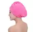 Toalla De Microfibra Turbante Para El Cabello En Rosado