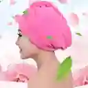 Toalla De Microfibra Turbante Para El Cabello En Rosado