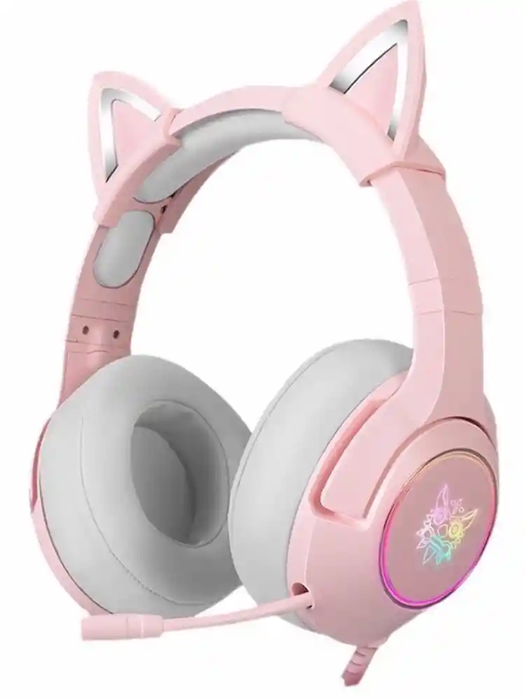 Combo Diadema K9 Rosa + Mouse Rosa Onikuma Cw905 Gamers