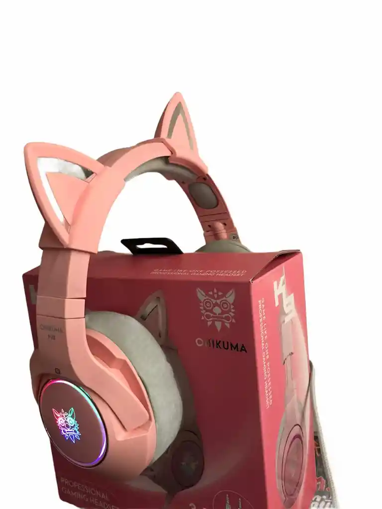 Combo Diadema K9 Rosa + Base Rosa + Mouse Gamer Onikuma