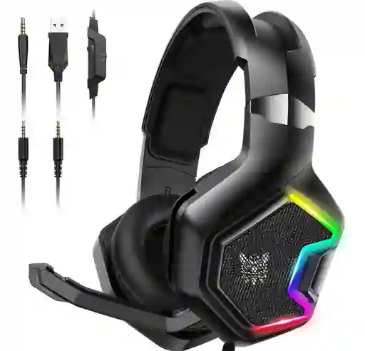 Diadema Auriculares Para Videojuegos Onikuma K10 Pro Luz Led
