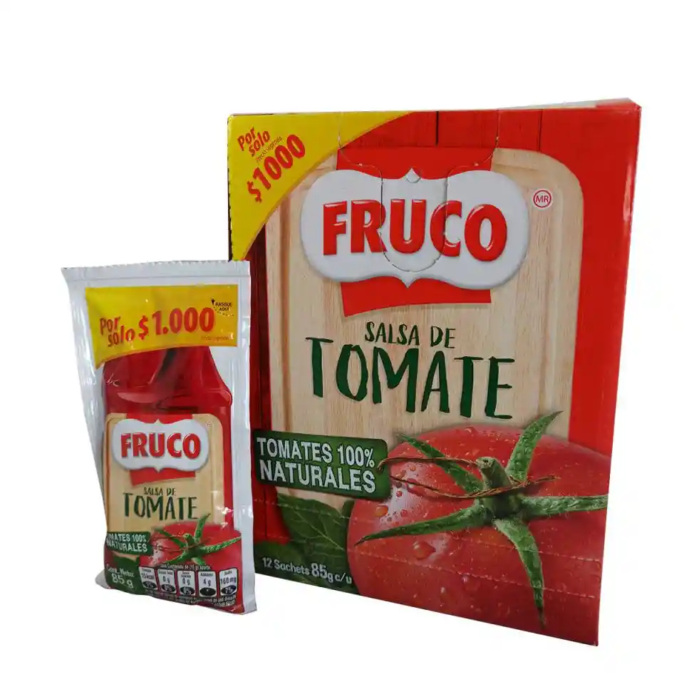 Salsa De Tomate Fruco X 12 Sachets 85g