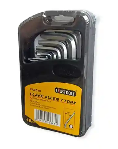 Llaves Allen Y Torx 18 Piezas Con Estuche Uyustools