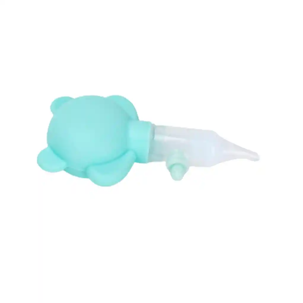 Aspirador Succionador Nasal Saca Mocos En Silicona Para Bebe Verde Menta