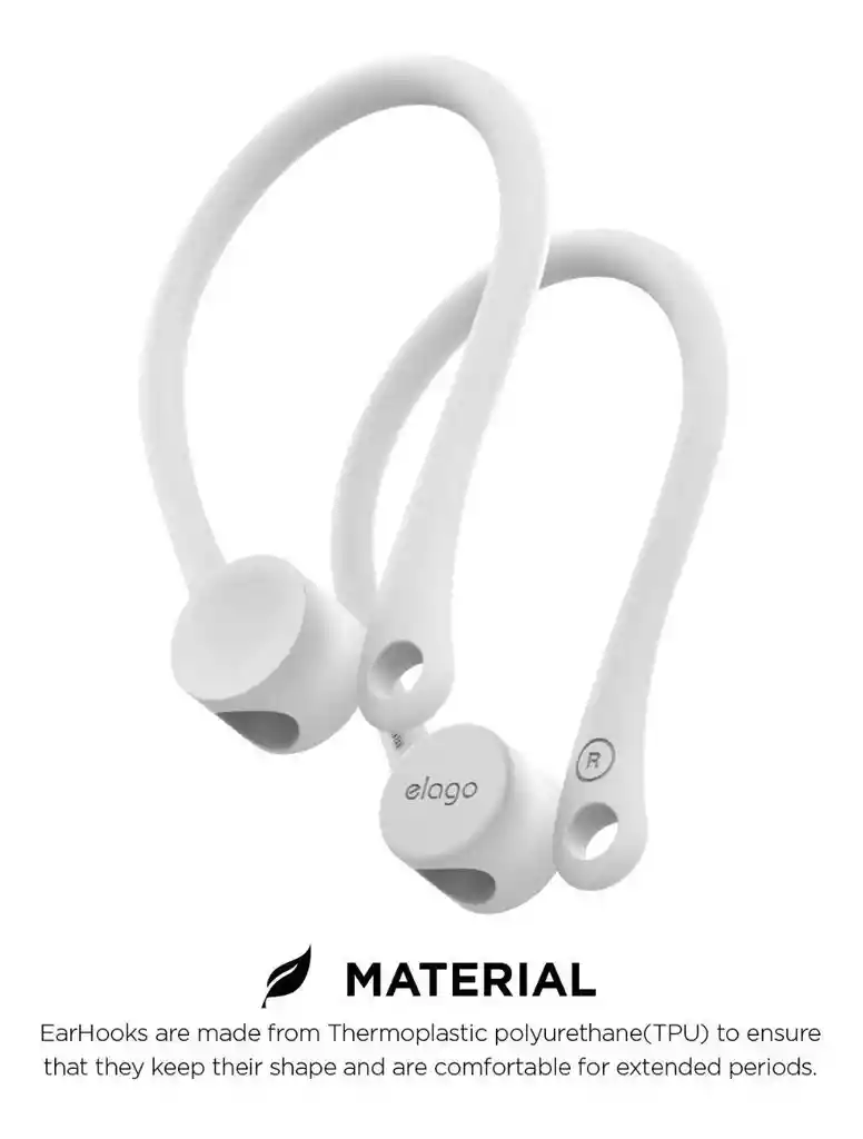 Airpods Gancho Deportivo Para1/2 Elago En Blanco