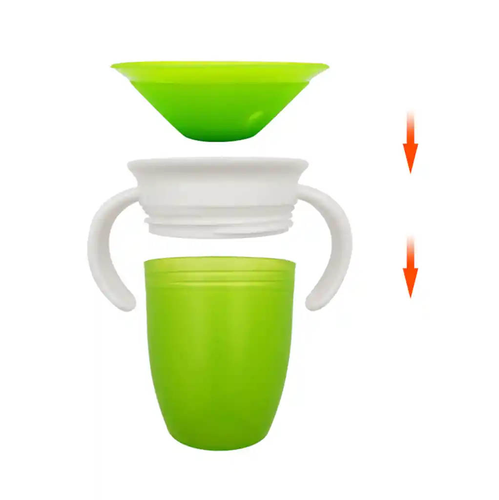 Vaso Mágico 360º Antiderrame De Entrenamiento Para Bebe Verde