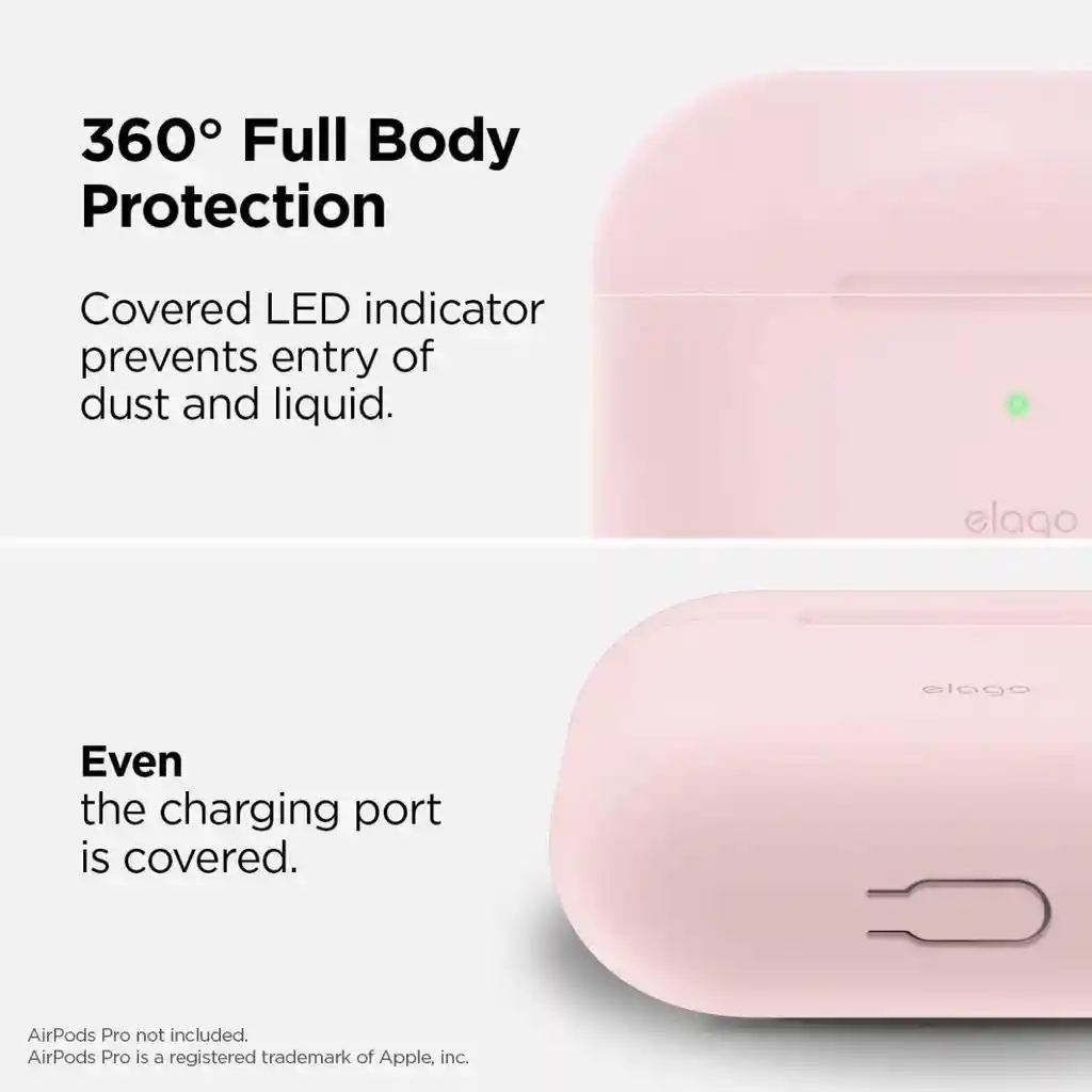 Elago Estuche De Silicona Para Airpods Pro Con Arnes Rosado