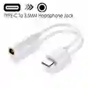 Adaptador De Cable Tipo C A Jack De 3.5