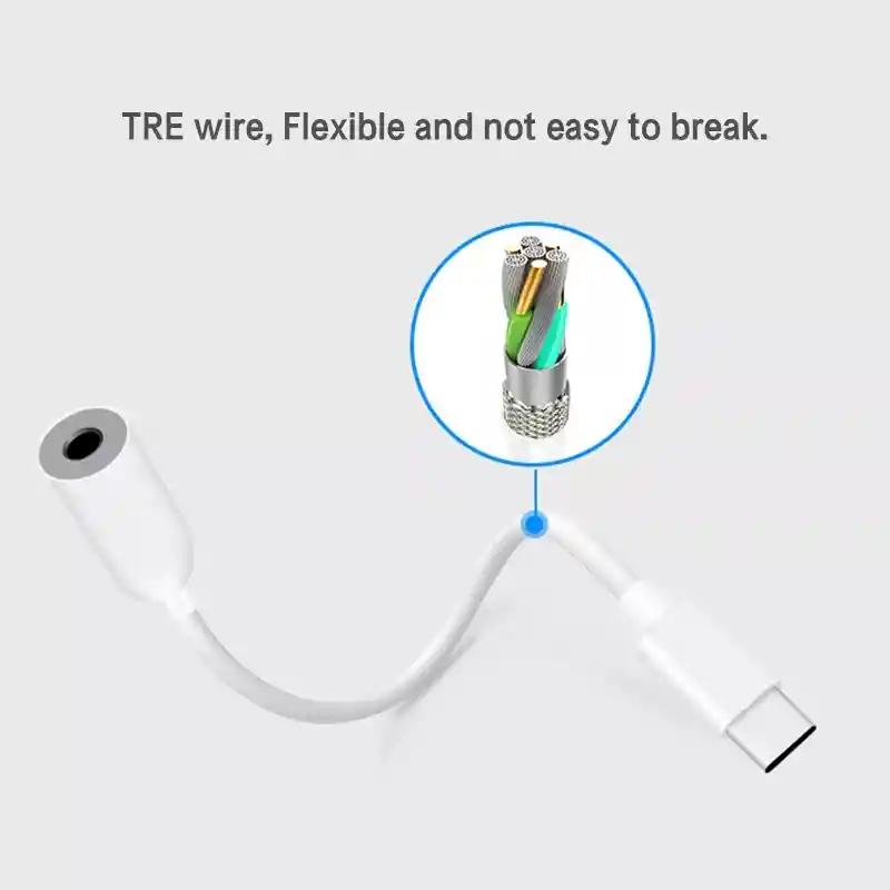 Adaptador De Cable Tipo C A Jack De 3.5
