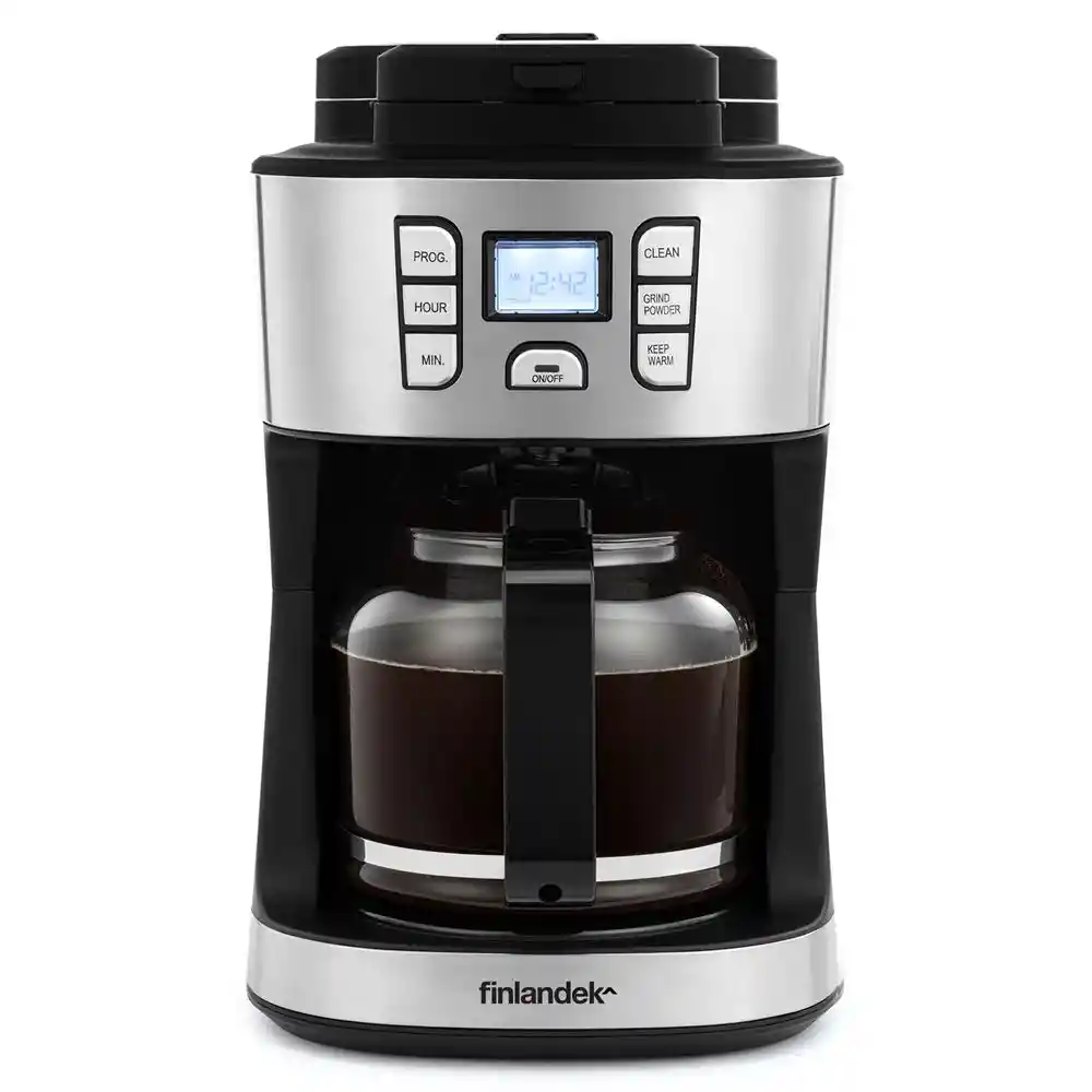 Cafetera Finlandek 12 Tazas Negro Ficm398