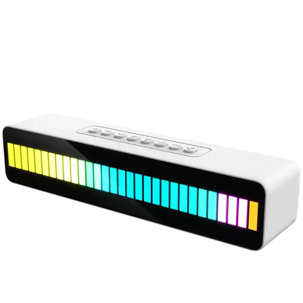 Parlante Bluetooth Recargable Indicador Luces Led Auxiliar