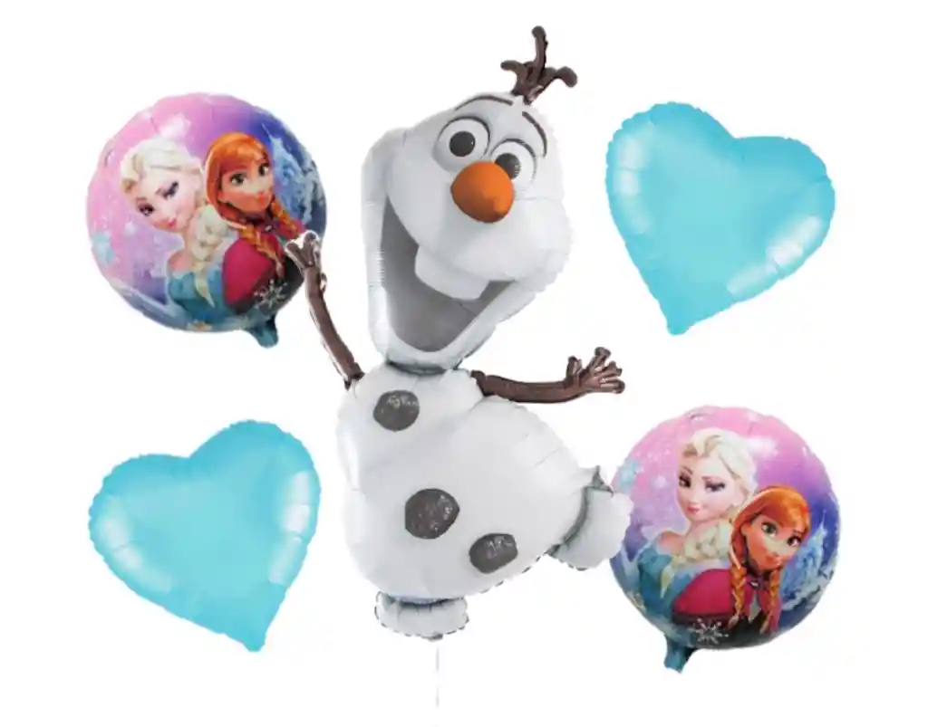 Globos Bouquet De Bombas Metalizados Olaf Frozen