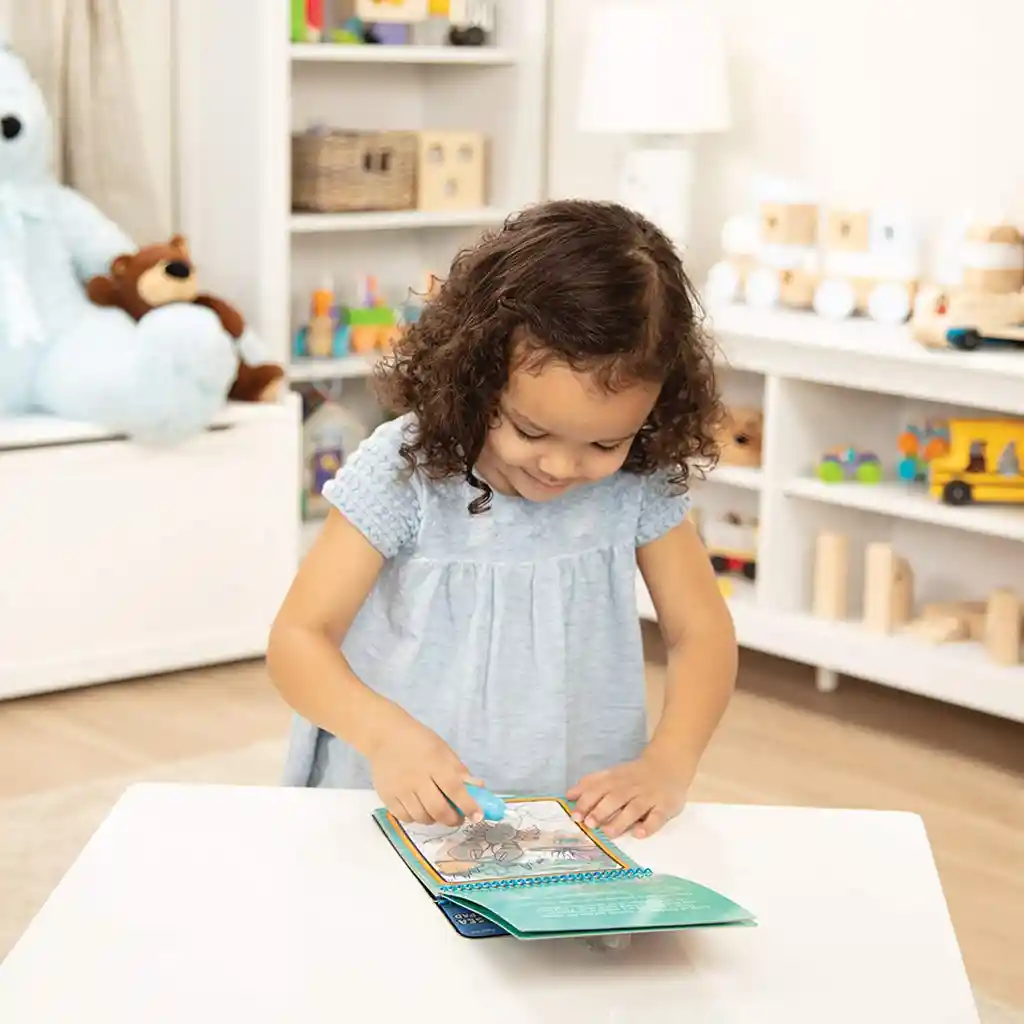 Libro Para Niños Pintar Con Agua Reutilizable Animales Acuaticos