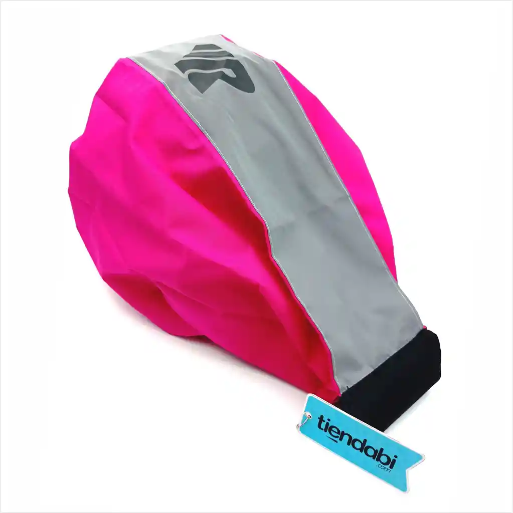 Tula Porta Casco Forro Reflectivo Semi Impermeable Fucsia