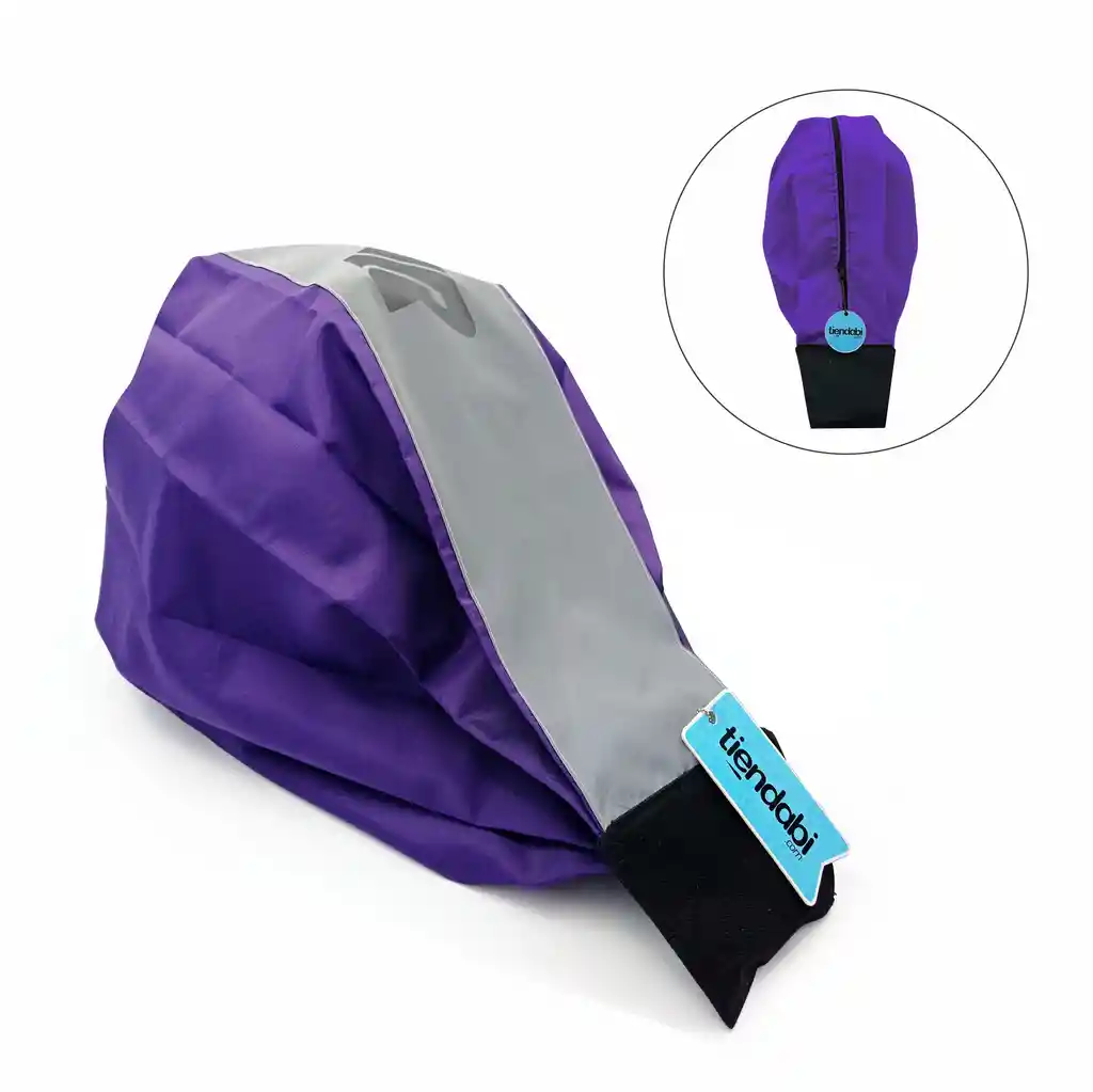 Tula Porta Casco Forro Reflectivo Semi Impermeable Morado