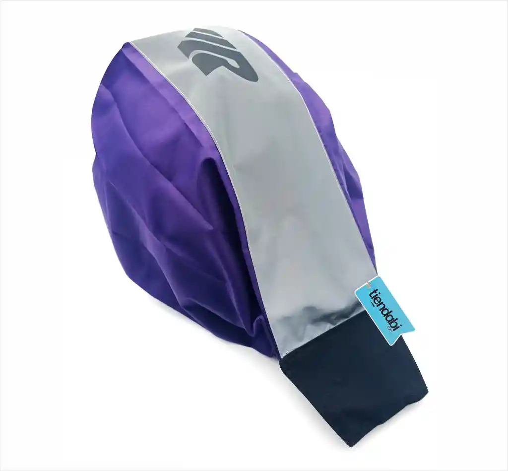 Tula Porta Casco Forro Reflectivo Semi Impermeable Morado