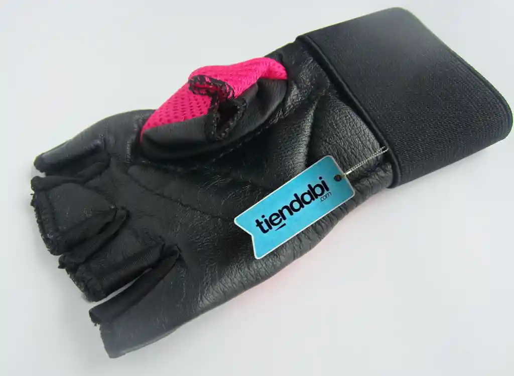 Guantes Para Pesas Gimnasio Gym Deporte Con Muñequera Fucsia