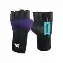 Guantes Para Pesas Gimnasio Gym Deporte Con Muñequera Morado